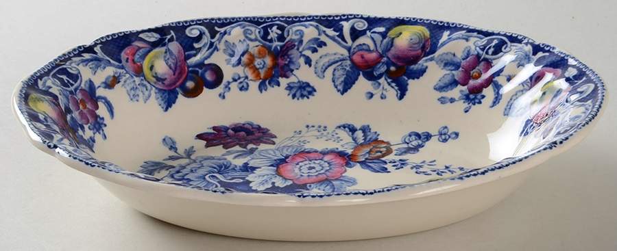 Pomeroy Blue, Multicolor 9" Oval Vegetable Bowl by Royal Doulton-1