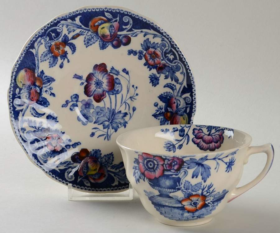 Pomeroy Blue, Multicolor Flat Cup & Saucer Set by Royal Doulton-1