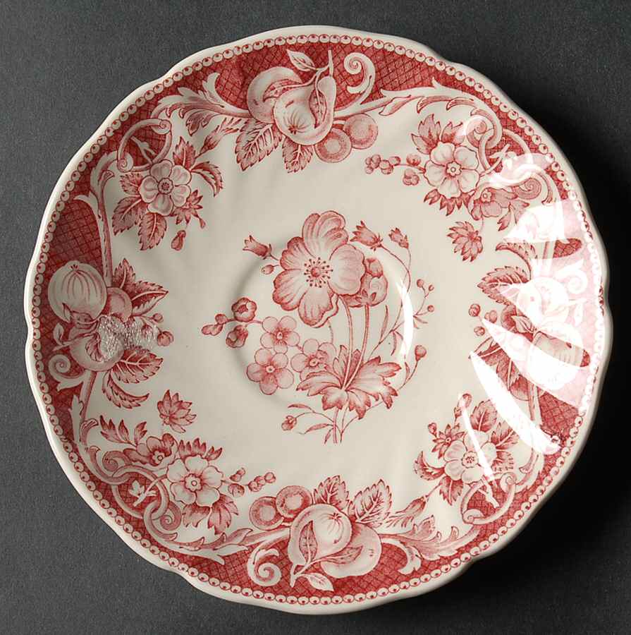 Pomeroy Red Saucer by Royal Doulton-1