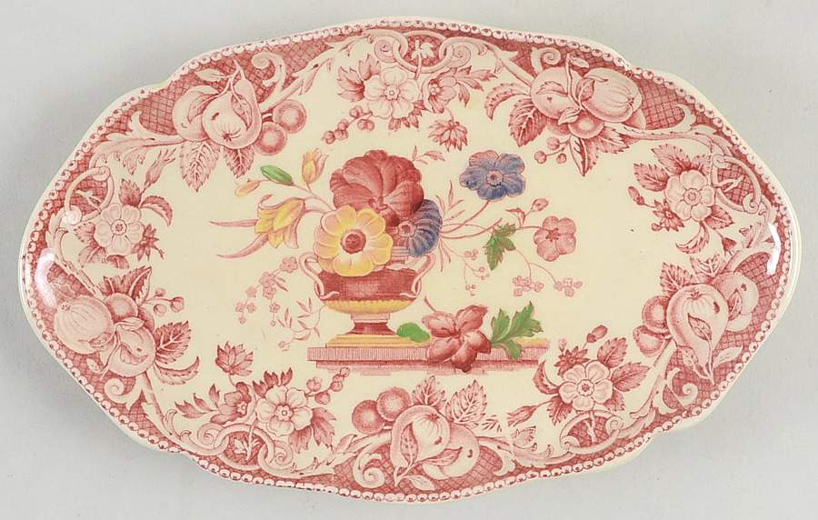 Pomeroy Red Multicolor (Center Design) Relish by Royal Doulton-1