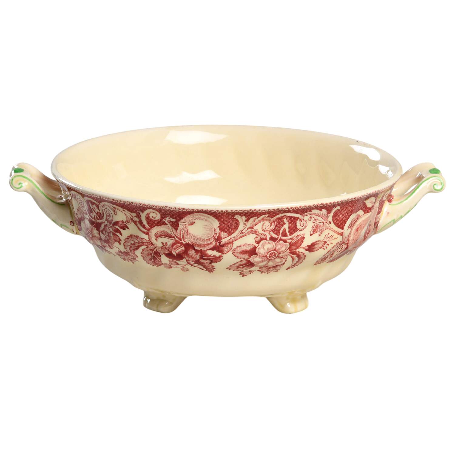 Pomeroy Red Multicolor (Center Design) Round Vegetable No Lid by Royal Doulton-1