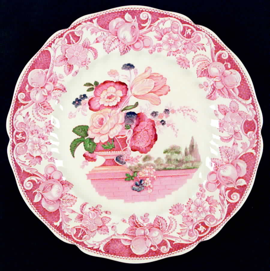 Pomeroy Red Multicolor (Center Design) Dinner Plate by Royal Doulton-1