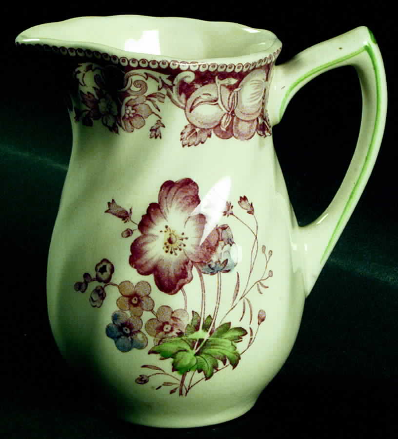 Pomeroy Red Multicolor (Center Design) Creamer by Royal Doulton-1