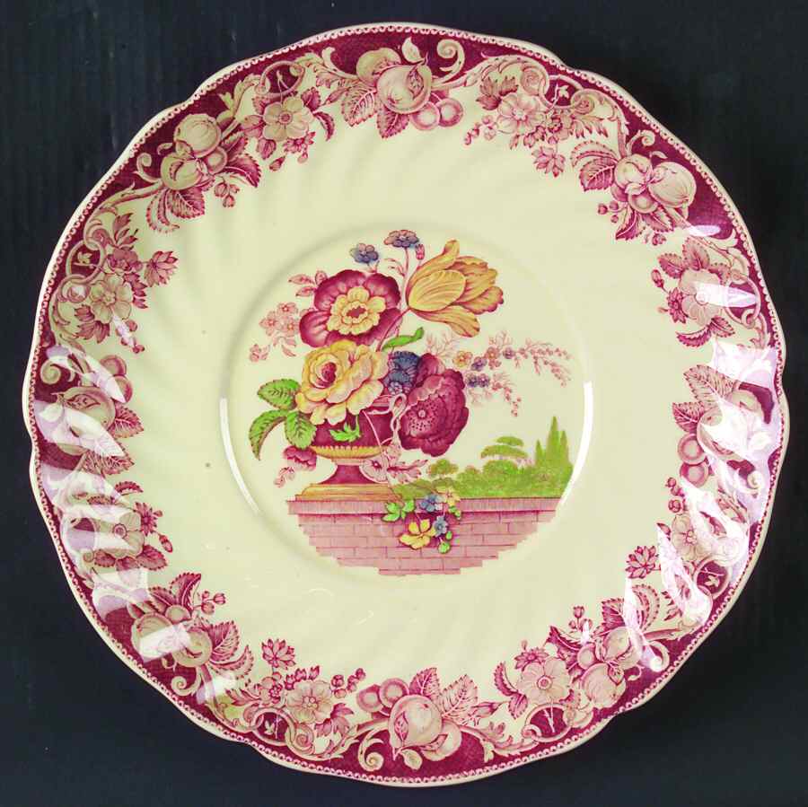 Pomeroy Red Multicolor (Center Design) Underplate for Tureen by Royal Doulton-1