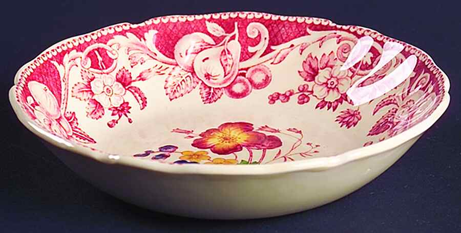 Pomeroy Red Multicolor (Center Design) Fruit/Dessert (Sauce) Bowl by Royal Doulton-1