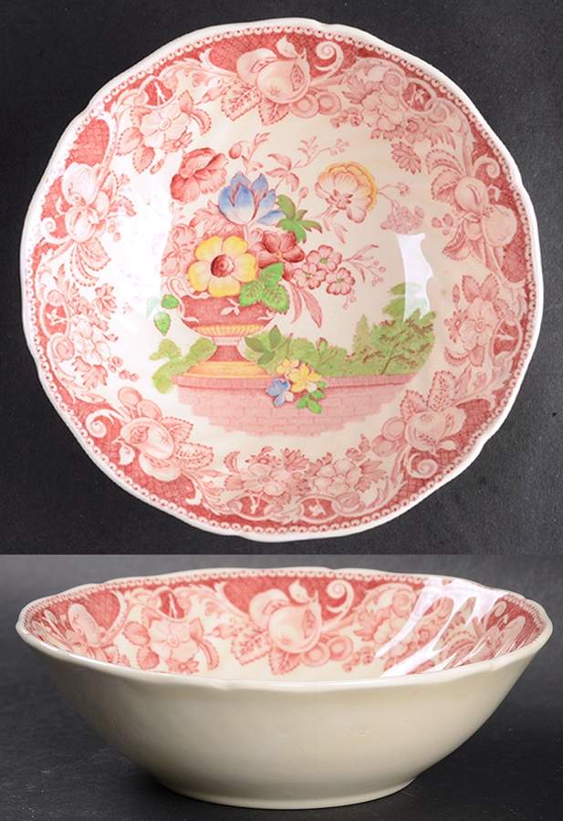 Pomeroy Red Multicolor (Center Design) Coupe Cereal Bowl by Royal Doulton-1