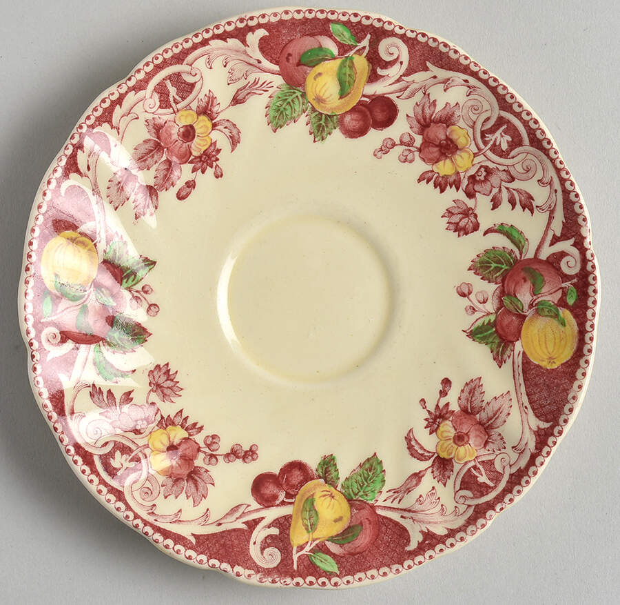 Pomeroy Red (No Center Design) Saucer by Royal Doulton-1