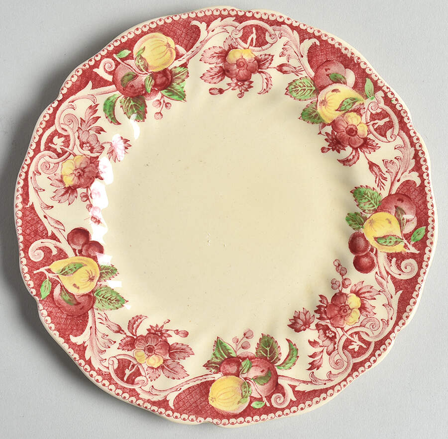 Pomeroy Red (No Center Design) Bread & Butter Plate by Royal Doulton-1