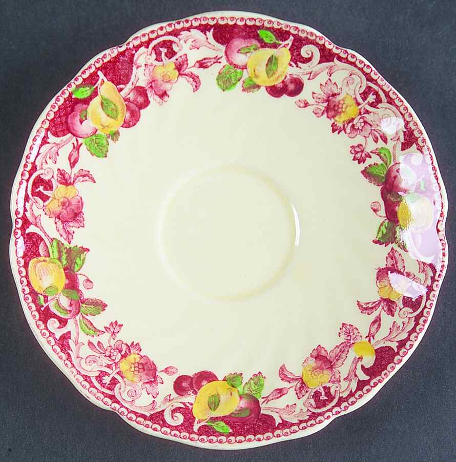 Pomeroy Red (No Center Design) Saucer for Demitasse Cup by Royal Doulton-1