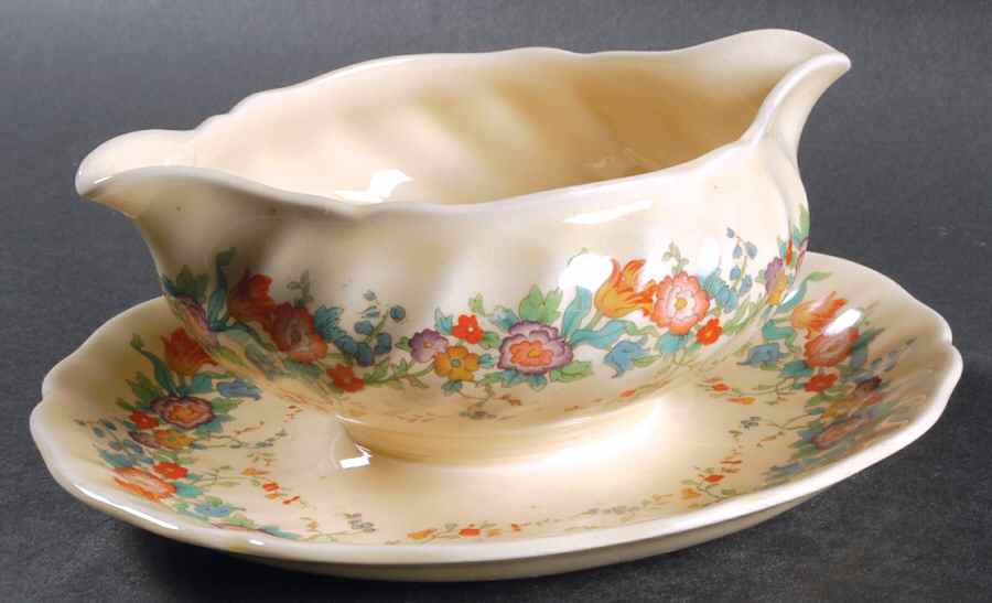 Portland, The Gravy Boat with Attached Underplate by Royal Doulton-1