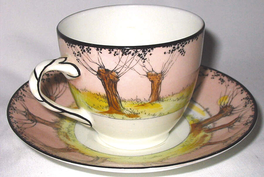 Pollard Willows Footed Cup & Saucer Set by Royal Doulton-1