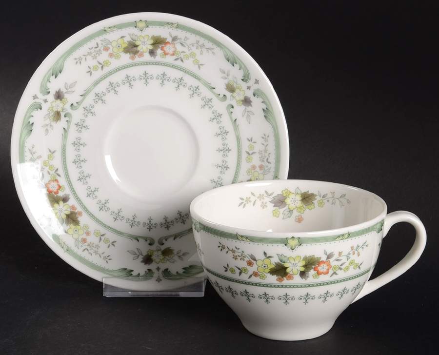 Provencal Flat Cup & Saucer Set by Royal Doulton-1