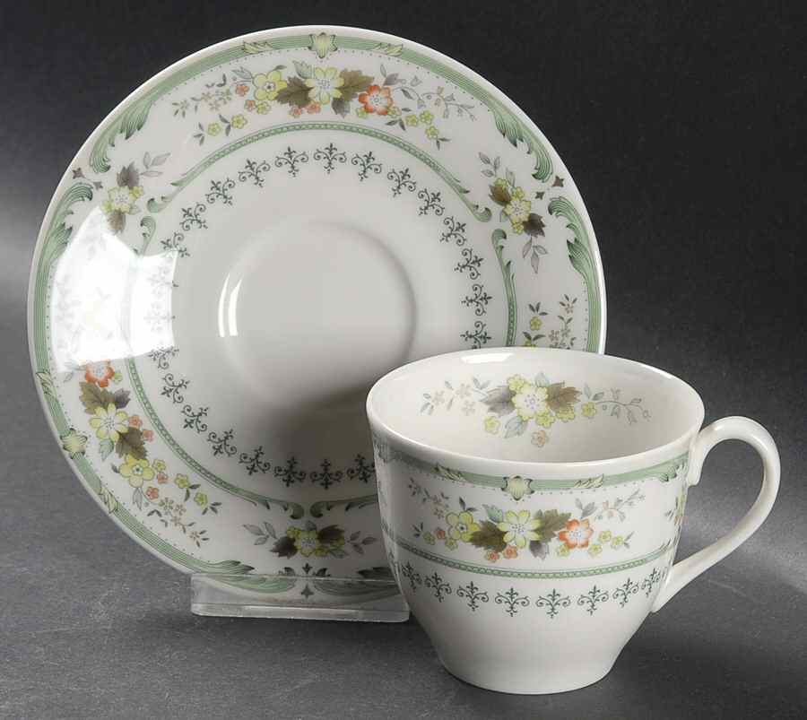 Provencal Flat Cup & Saucer Set by Royal Doulton-1