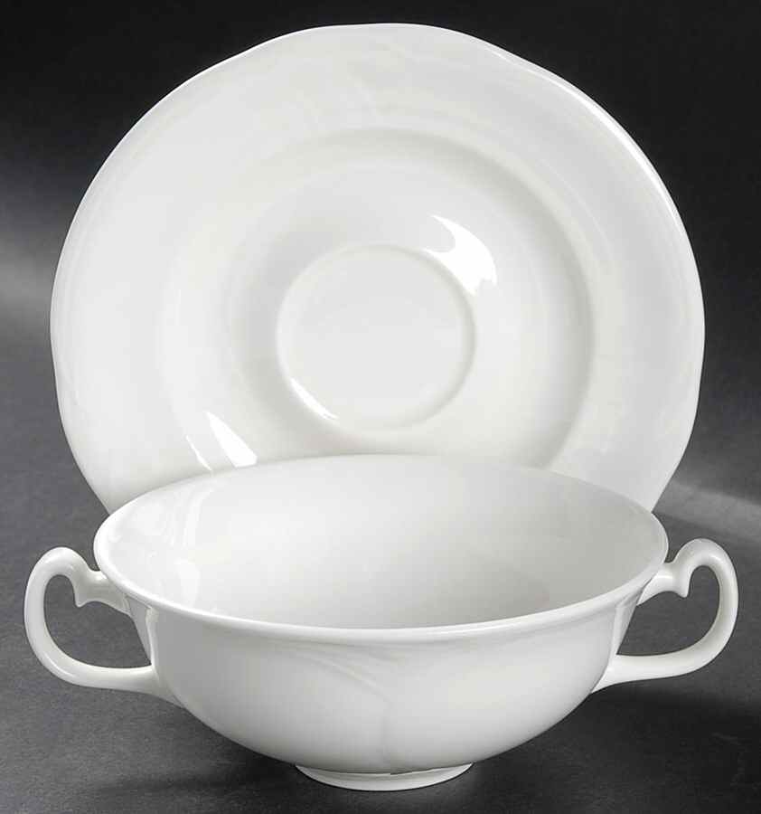 Profile Flat Cream Soup Bowl & Saucer Set by Royal Doulton-1