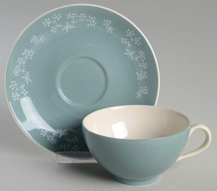 Queenslace Flat Cup & Saucer Set by Royal Doulton-1