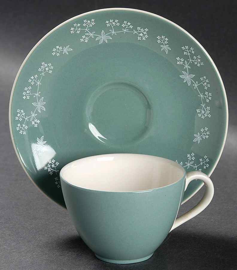 Queenslace Flat Demitasse Cup & Saucer Set by Royal Doulton-1