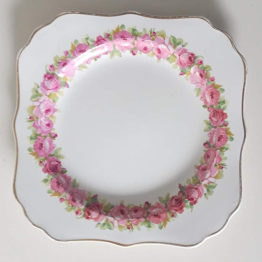 Raby Rose Square Salad Plate by Royal Doulton-1