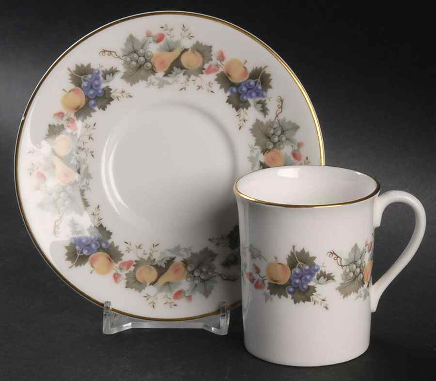 Ravenna Flat Demitasse Cup & Saucer Set by Royal Doulton-1