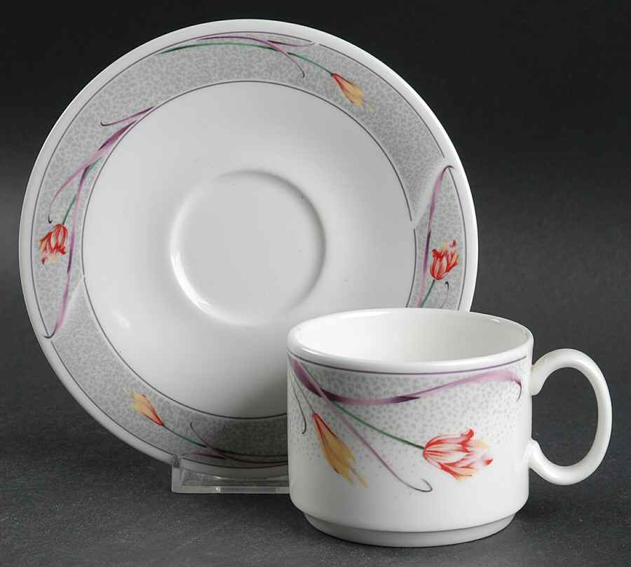 RD2 Flat Cup & Saucer Set by Royal Doulton-1