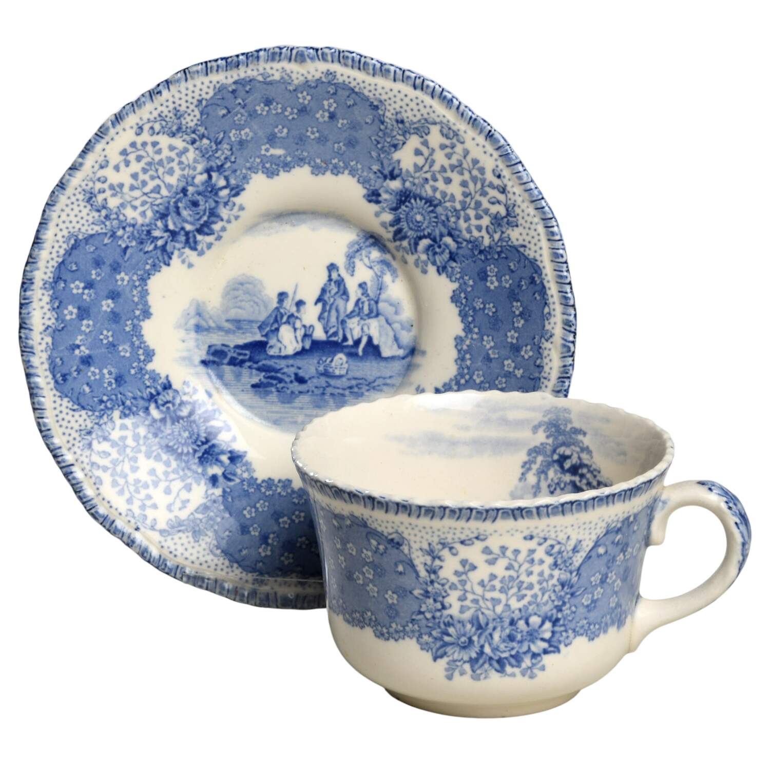 RD44 Flat Cup & Saucer Set by Royal Doulton-1