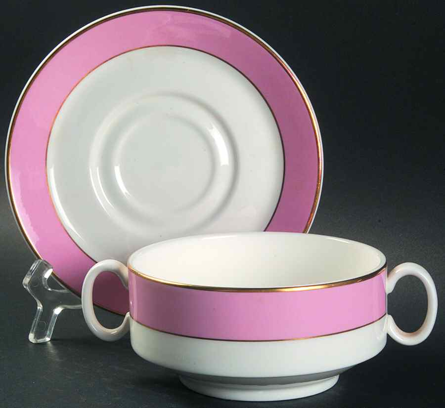 RD51 Flat Cream Soup Bowl & Saucer Set by Royal Doulton-1