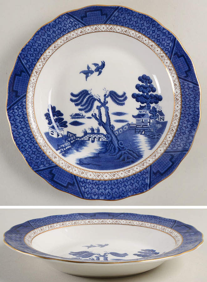 Real Old Willow Rim Soup Bowl by Royal Doulton-1