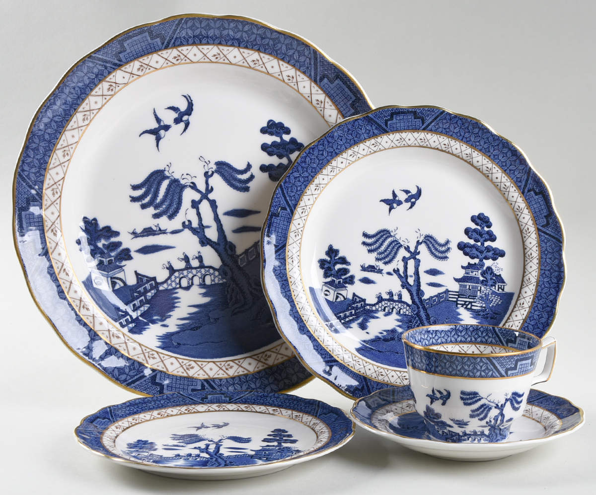 Real Old Willow 5 Piece Place Setting by Royal Doulton-1