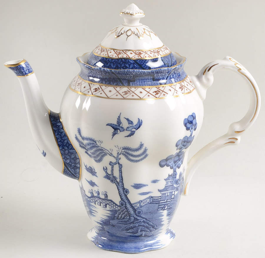 Real Old Willow Coffee Pot & Lid by Royal Doulton-1