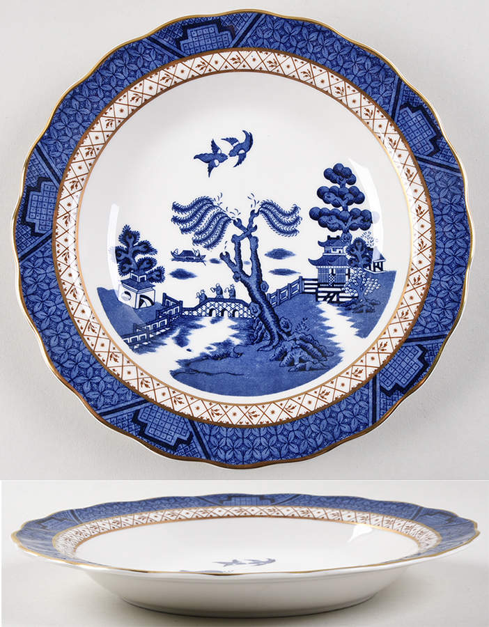 Real Old Willow Rim Soup Bowl by Royal Doulton-1