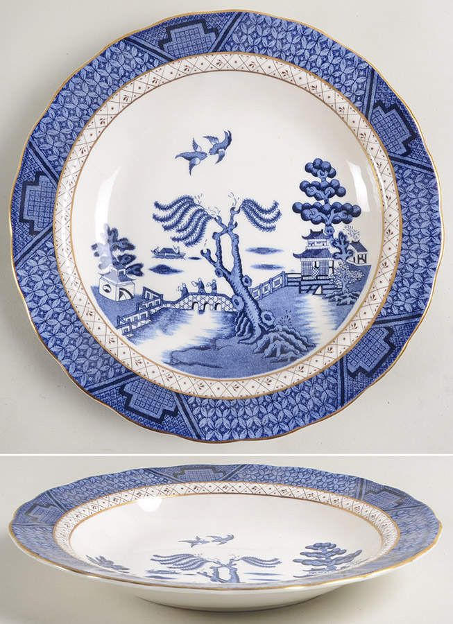 Real Old Willow Large Rim Soup Bowl by Royal Doulton-1