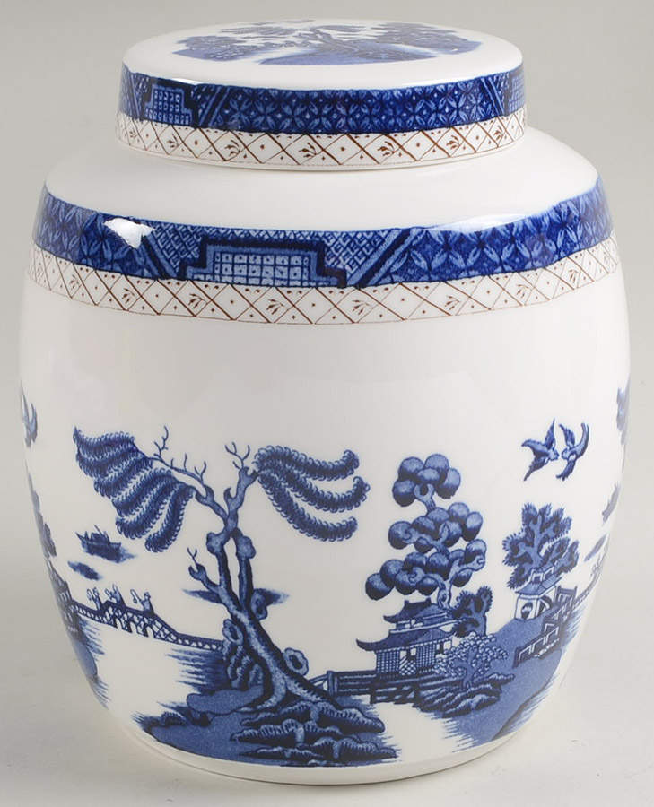 Real Old Willow Medium Ginger Jar & Lid by Royal Doulton-1