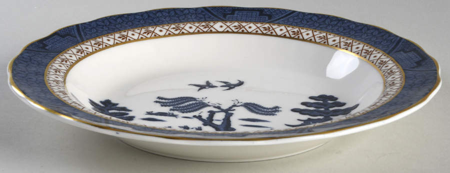 Real Old Willow Rim Soup Bowl by Royal Doulton-1