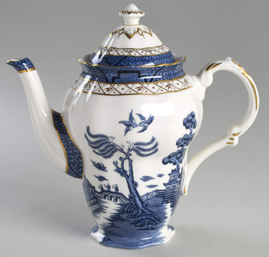 Real Old Willow Coffee Pot & Lid by Royal Doulton-1
