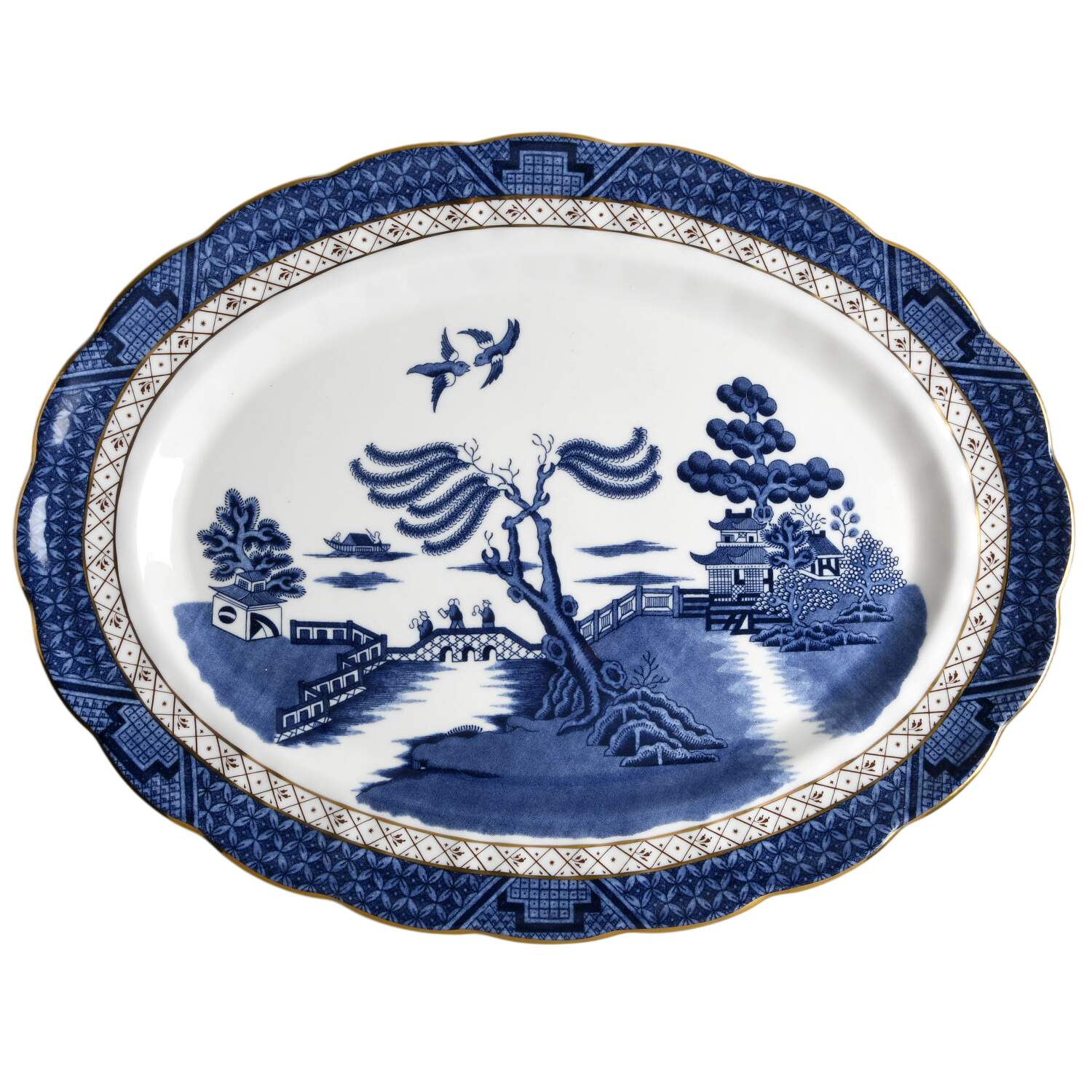 Real Old Willow 16" Oval Serving Platter by Royal Doulton-1