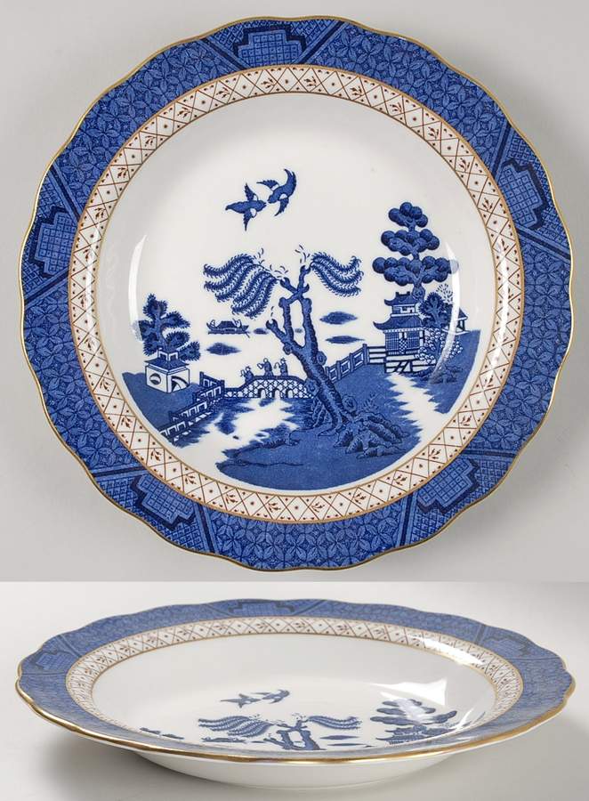 Real Old Willow Rim Soup Bowl by Royal Doulton-1