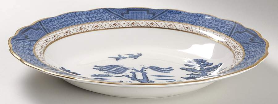 Real Old Willow Large Rim Soup Bowl by Royal Doulton-1