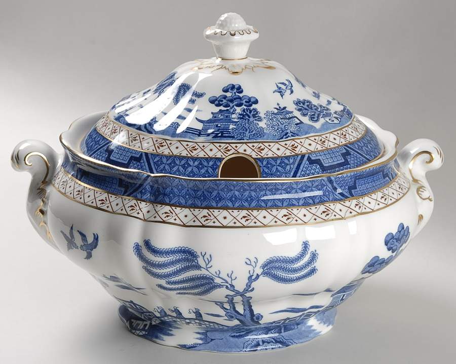 Real Old Willow Tureen &  Lid by Royal Doulton-1