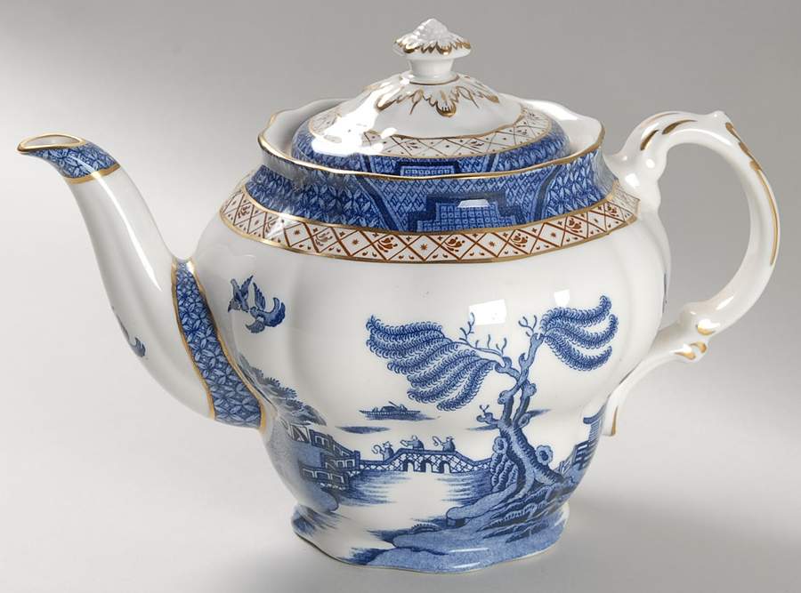Real Old Willow Teapot & Lid by Royal Doulton-1