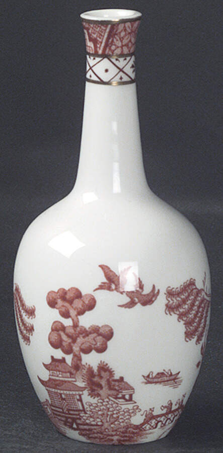 Real Old Willow Red Bud Vase by Royal Doulton-1