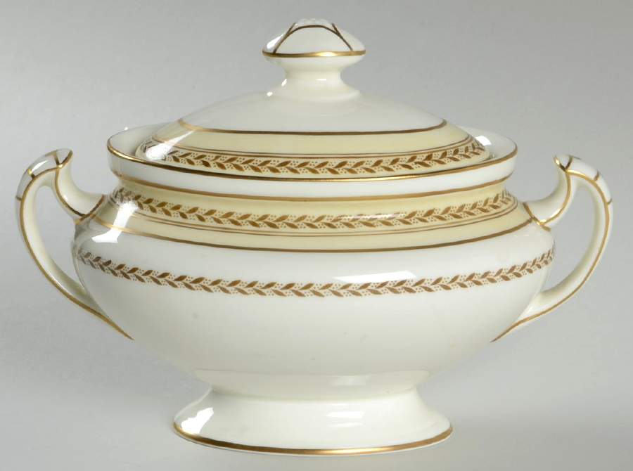 The Repton (Gold Trim) Sugar Bowl & Lid by Royal Doulton-1