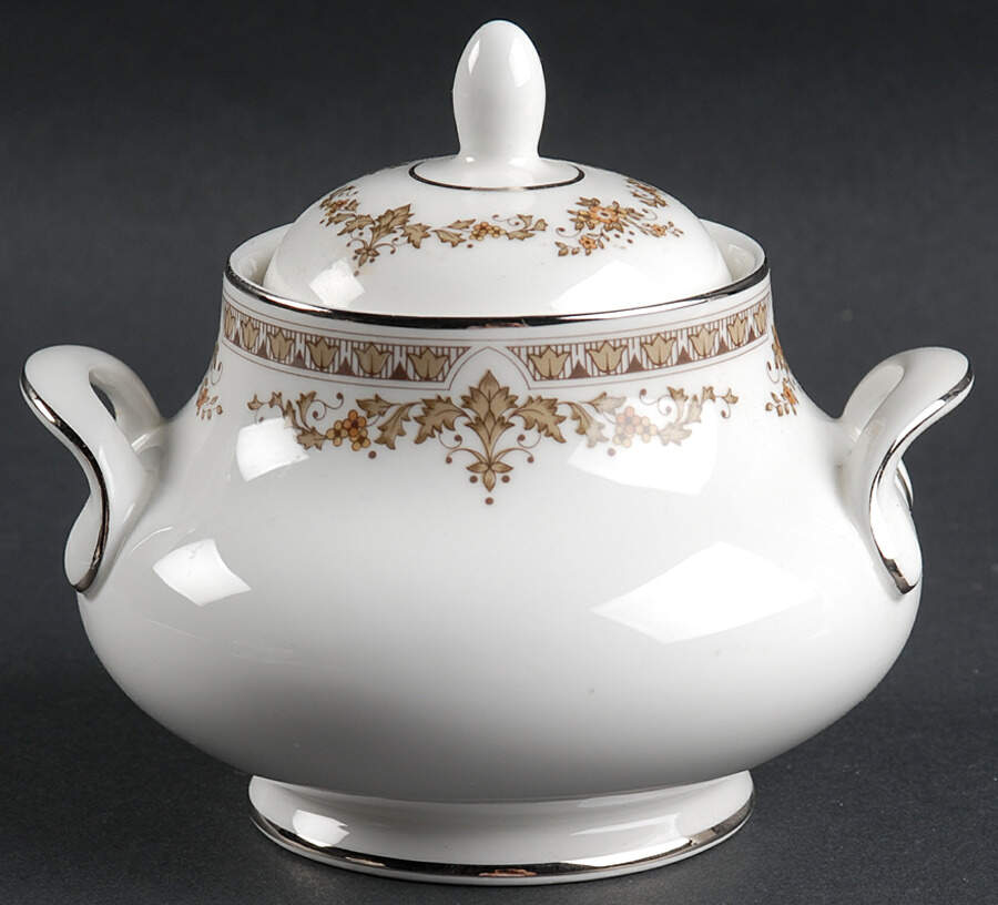 Repton (Platinum Trim) Sugar Bowl & Lid by Royal Doulton-1