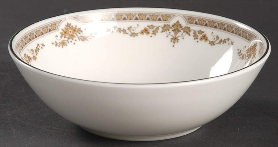 Repton (Platinum Trim) Fruit/Dessert (Sauce) Bowl by Royal Doulton-1