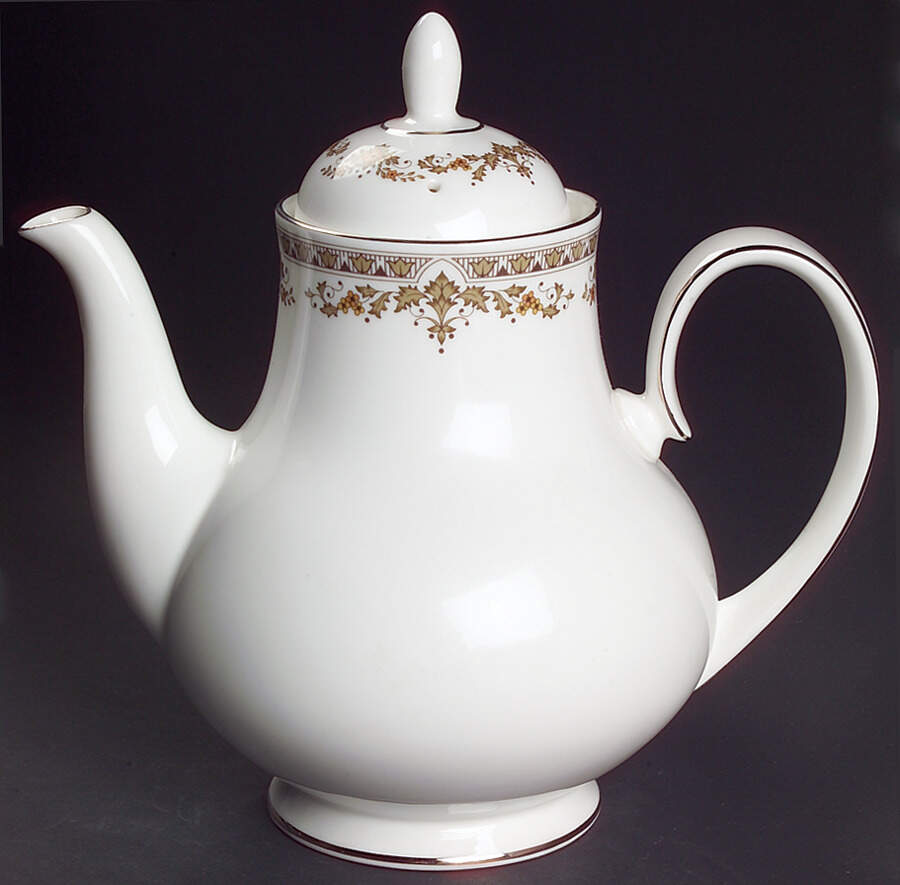 Repton (Platinum Trim) Coffee Pot & Lid by Royal Doulton-1