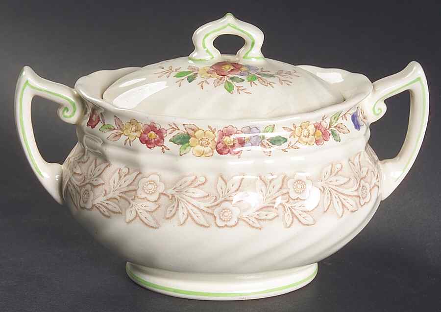 Rhapsody Sugar Bowl & Lid by Royal Doulton-1