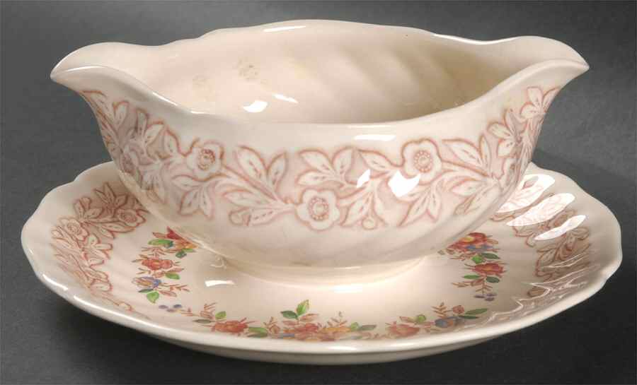Rhapsody Gravy Boat with Attached Underplate by Royal Doulton-1