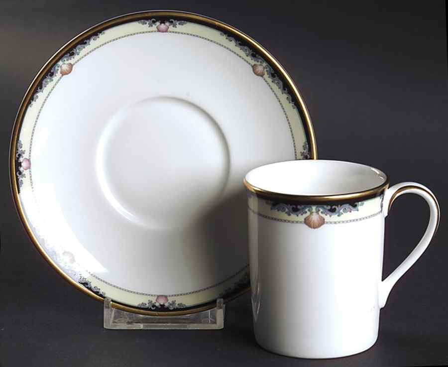 Rhodes Flat Demitasse Cup & Saucer Set by Royal Doulton-1