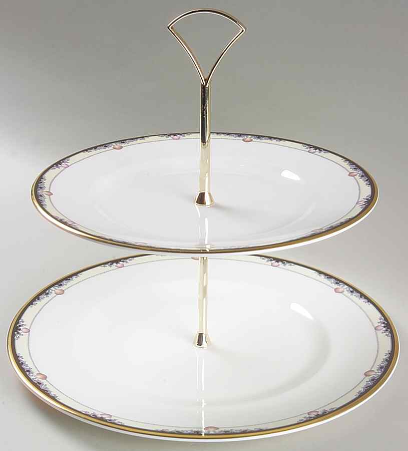 Rhodes 2-Tiered Serving Tray (Dinner & Luncheon Plates) by Royal Doulton-1