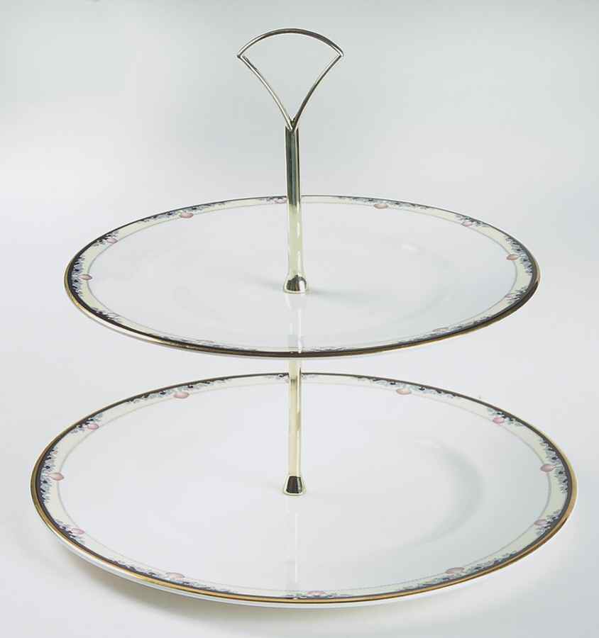 Rhodes 2 Tiered Serving Tray (Dinner & Salad Plate) by Royal Doulton-1