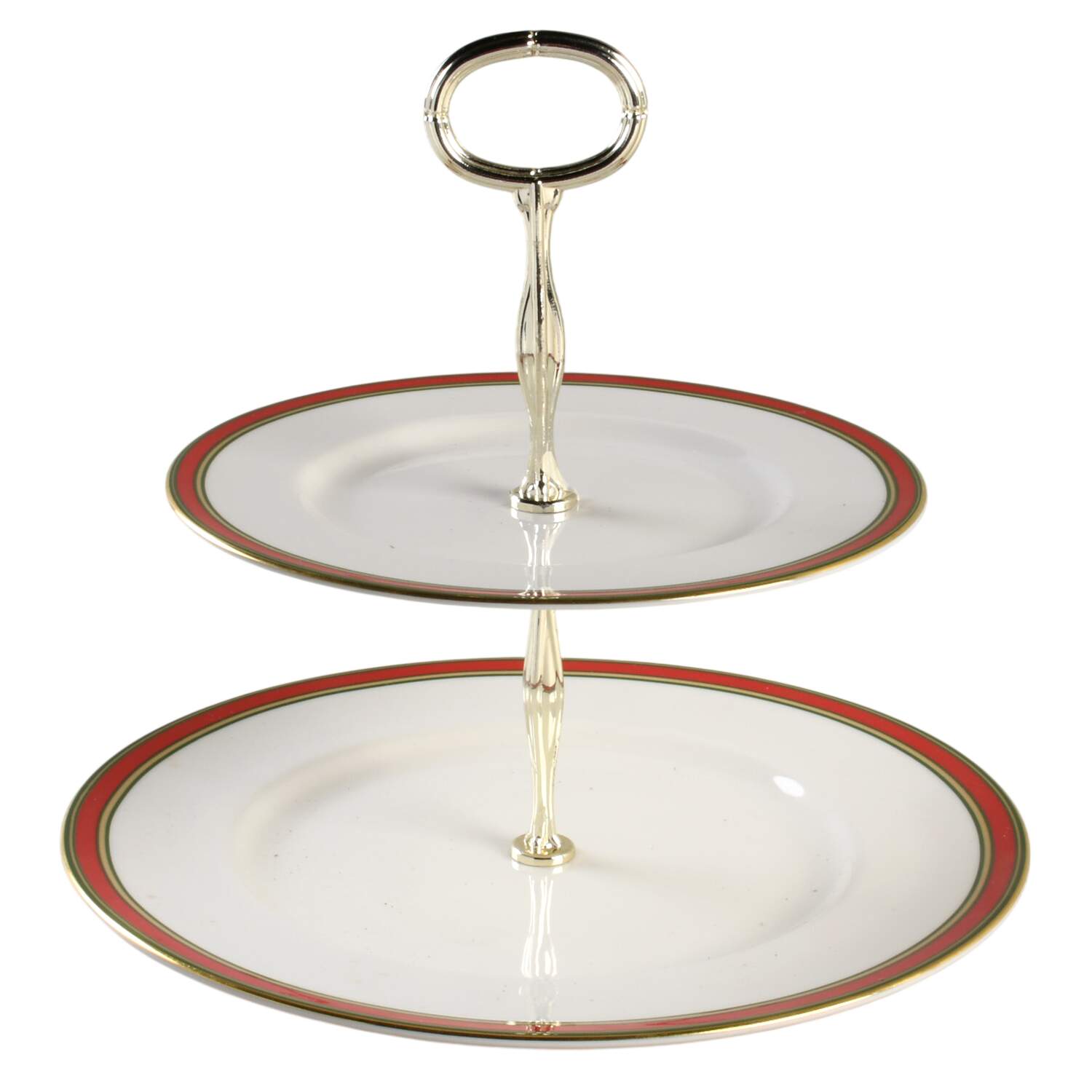 Ribbon 2 Tiered Serving Tray (Dinner & Salad Plate) by Royal Doulton-1
