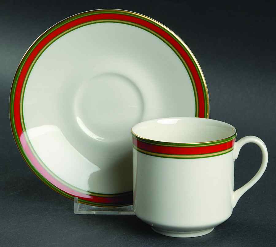 Ribbon Flat Cup & Saucer Set by Royal Doulton-1